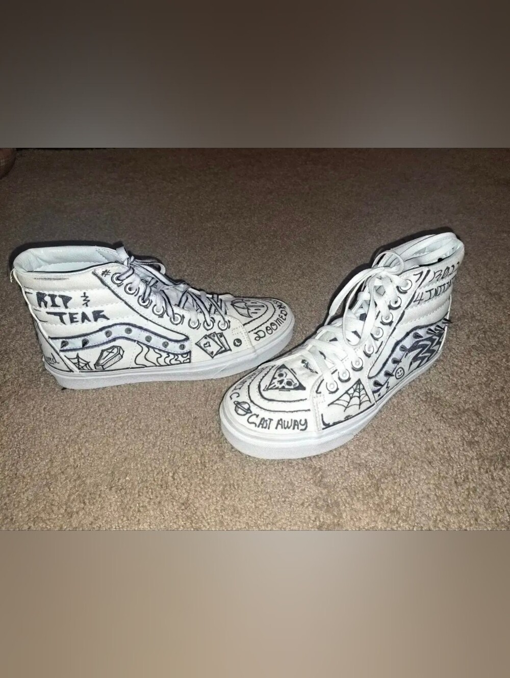 10 Men's Custom Made High Top Van Sneakers